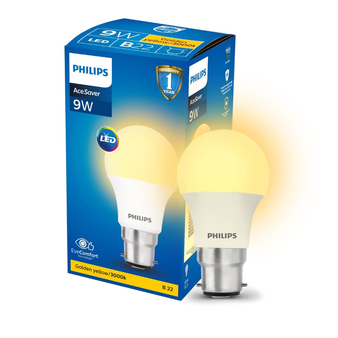 Philips 9W B22 warm-white (golden yellow) LED bulb