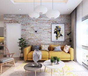 Living Room Stone wall