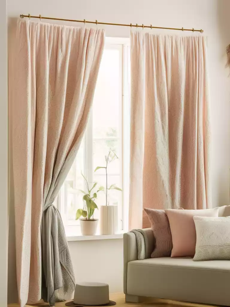 farmhouse living room curtains

