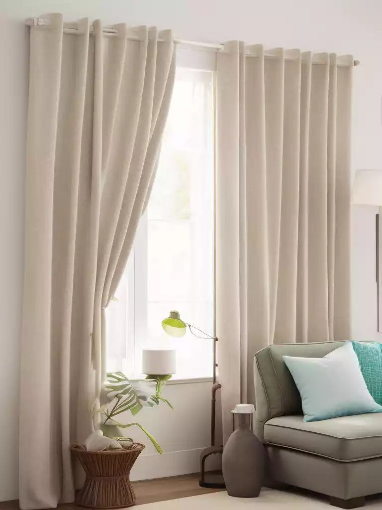 living room curtains for brown furniture

