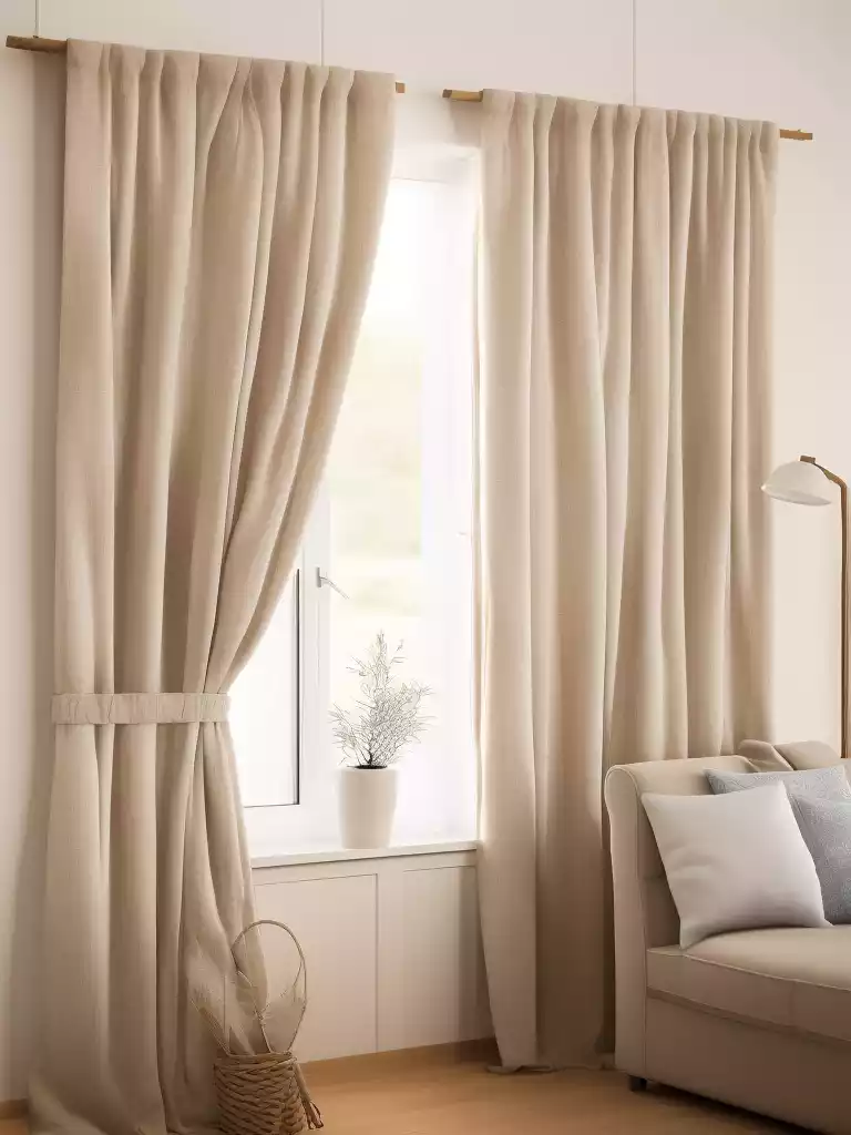 bay window living room curtains


